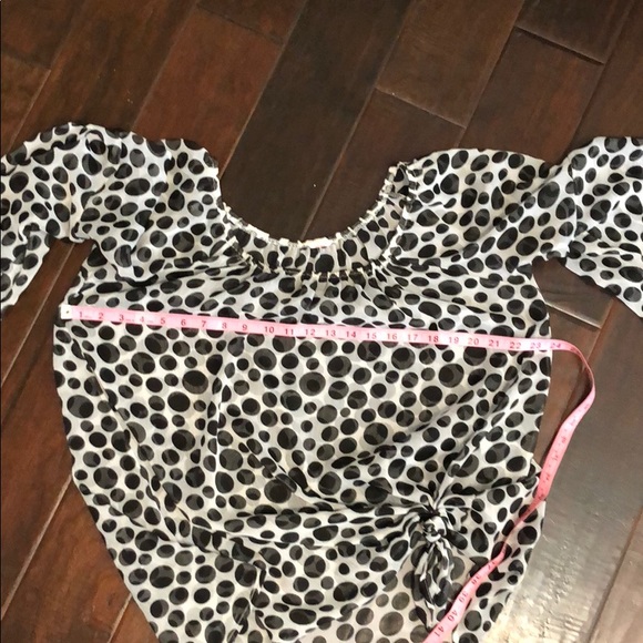 Black and white chiffon blouse  👀👀 - Picture 5 of 5